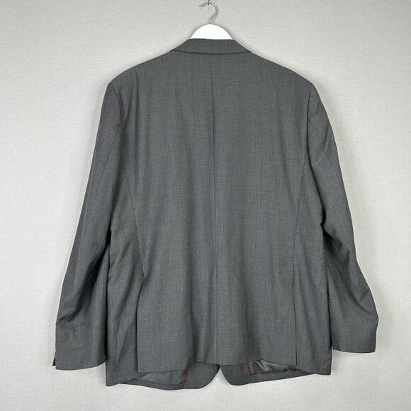 Pronto Uomo Blazer Mens 50L Gray Wool Blend Formal Suit Jacket 2 Button Career - Picture 5 of 12